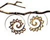 Handmade Nickle Free Brass Spiral Earring Bohemian Jewelry