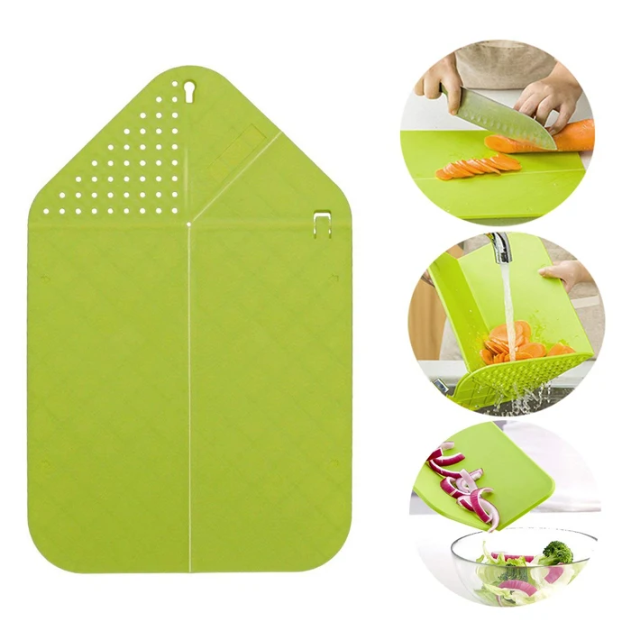 

Amazon Hot Sales Multifunction Plastic Folding Cutting Board for Kitchen Chopping Board, Customized