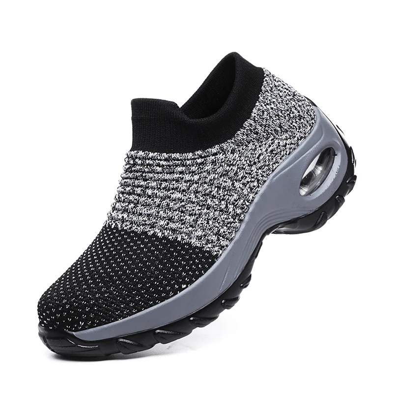 

New design high fashion cheap durable athletic shoe air cushion sole sock casual sport athletic shoes