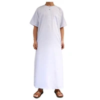 

2019 Libya Style Short Sleeve Islamic Cloth Men Cotton Made Thobe