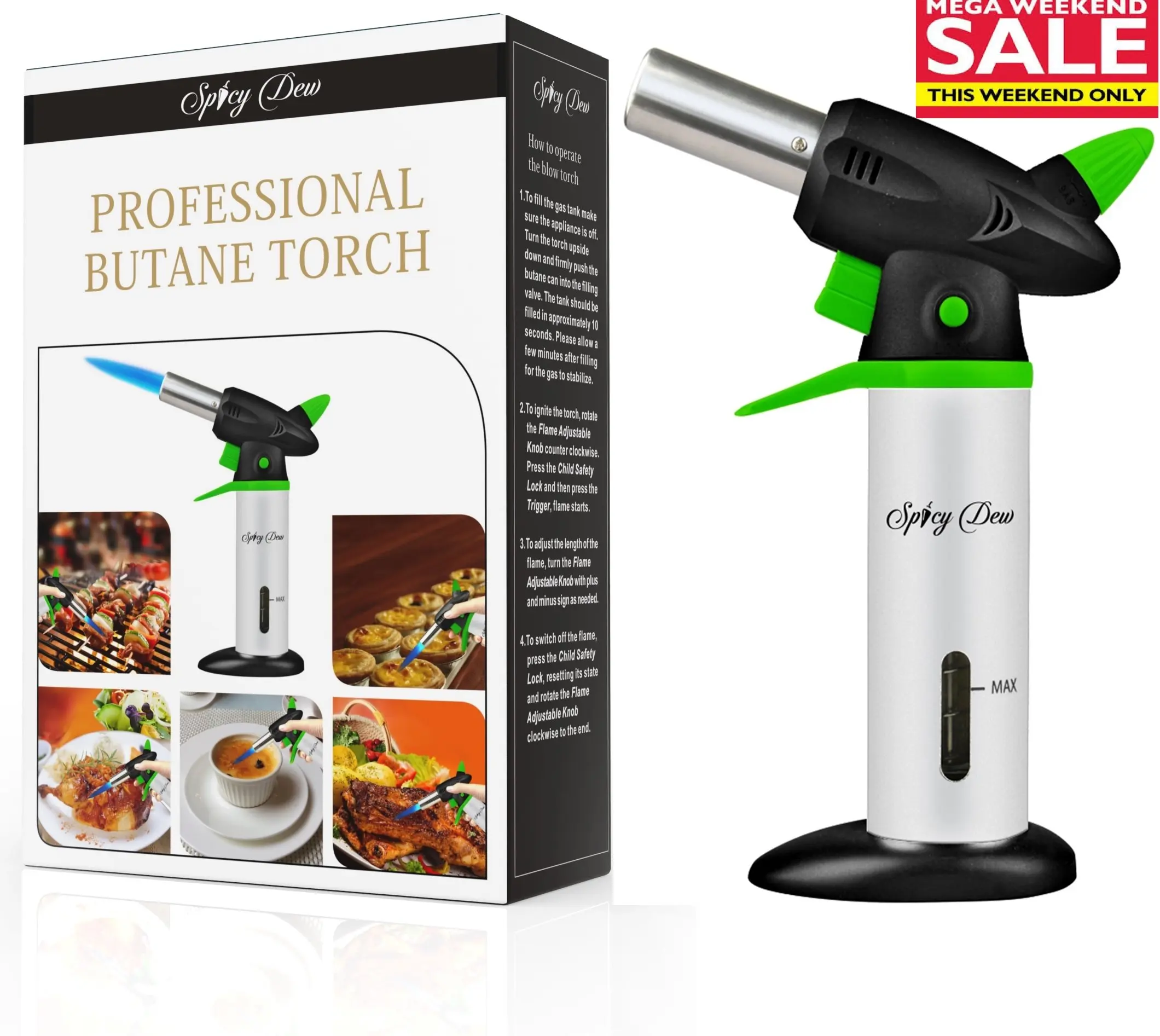 Buy Blow Torch Best Creme Brulee Torch Refillable Professional
