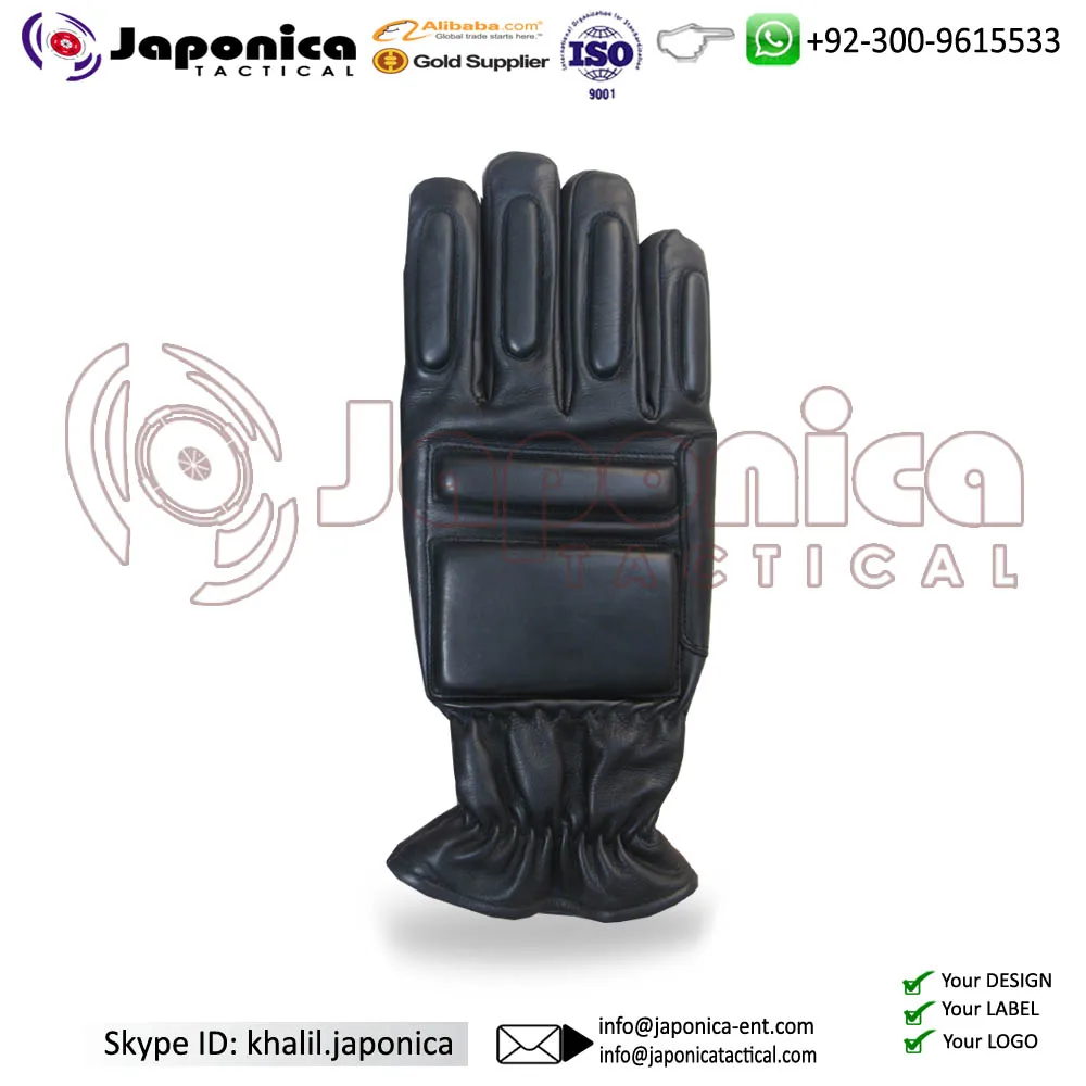 SECURITY GLOVES SYNTHETIC LEATHER KEVLAR LINED PG300-4422 POLICE SAFETY