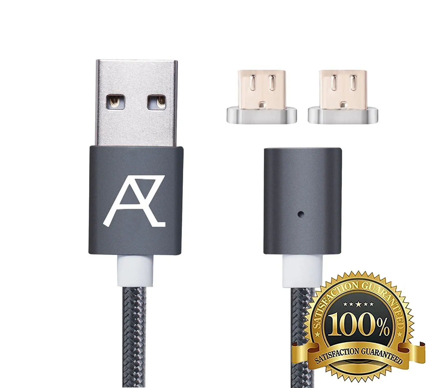 Magnetic Charging Cable - Magnetic Phone Charger - Micro USB Charger Cord - Fast Charging Cable Android - Quick Charger Cord - Magnetic Car Charger Cable - Magnetic Data Cable - Type C Charger Cable