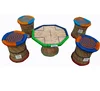 Eco Friendly Outdoor/Patio/Bar/Restaurant/Hotel/Resort/Pub Bamboo Cane Stool And Table Set