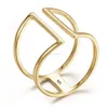 Double Wrapped Adjustable 925 Sterling Silver Gold Plated Wholesale Rings Jewelry