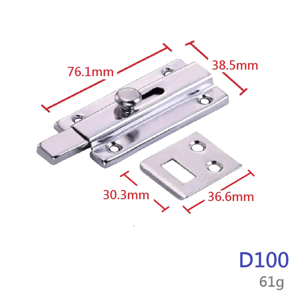 Security Self-Lock Solid Sliding Door Bolt Latch