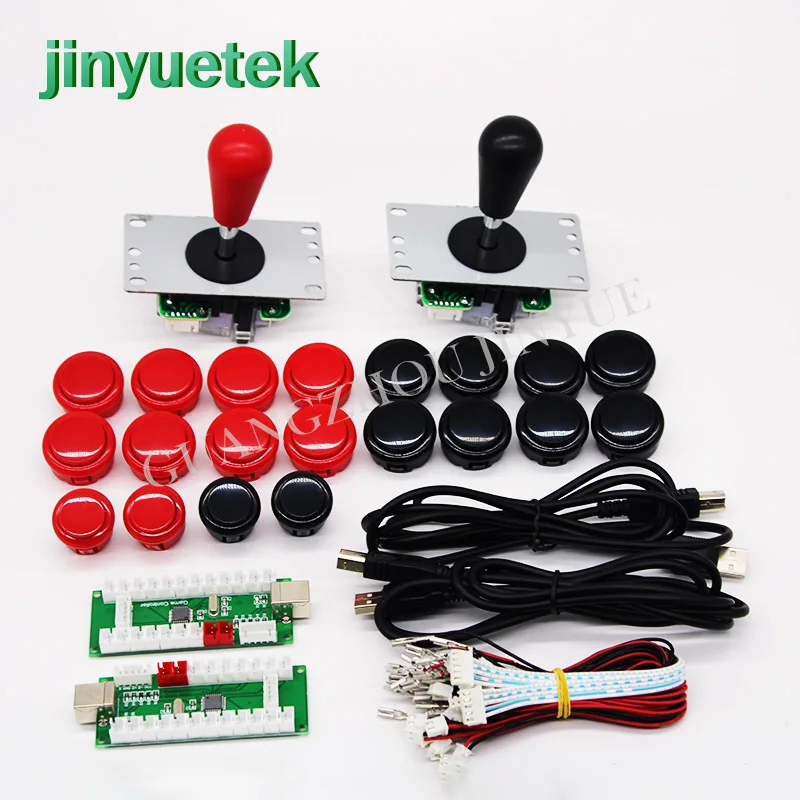 

2-player game raspberry original sanwa diy arcade kit game accessories, Red yellow green blue white black