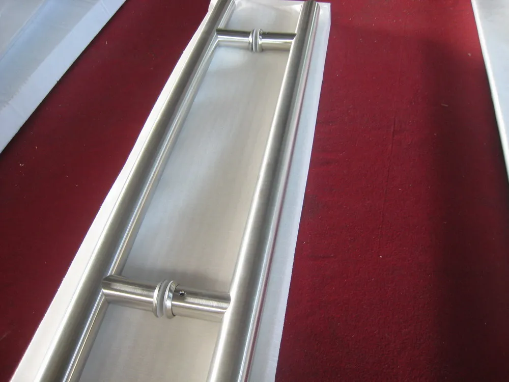 Stainless Steel Curved Push Glass Mounted Pull Handle