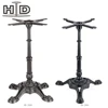 Antique restaurant industrial crank trumpet wrought metal coffee cast iron dining table base