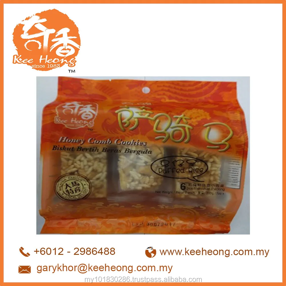 
Kee Heong Puffed Rice Honeycomb Cookies Biscuit with Halal Certified from Malaysia 
