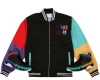 Retro bomber jacket custom Oem men Bomber jackets Black Red Blue Purple and Gold Jacket