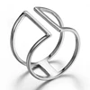 Double Wrapped Adjustable 925 Sterling Silver High Police Wholesale Ring Jewelry