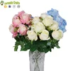 2017 Guangzhou supplies wholesale 12 heads high Simulation artificial fresh red/blue rose flower