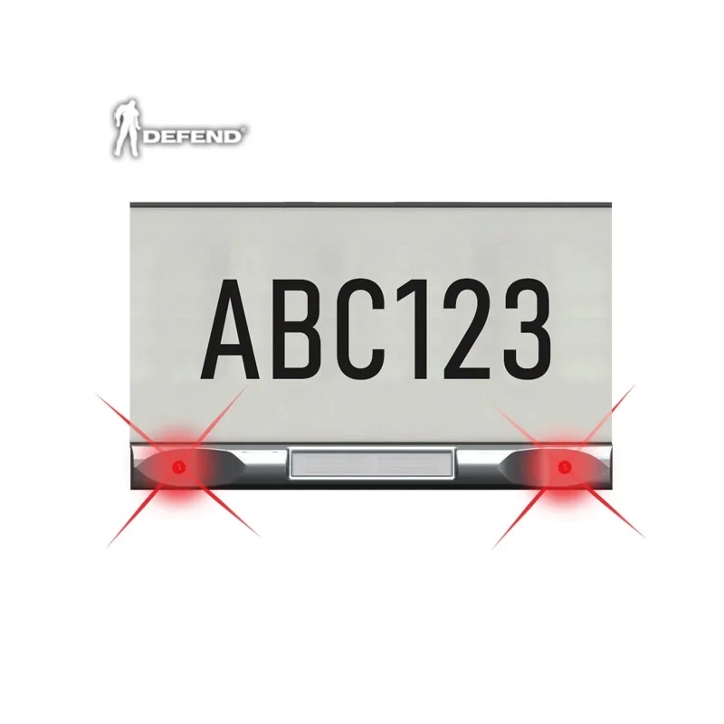 led strobe red warning wireless license plate light