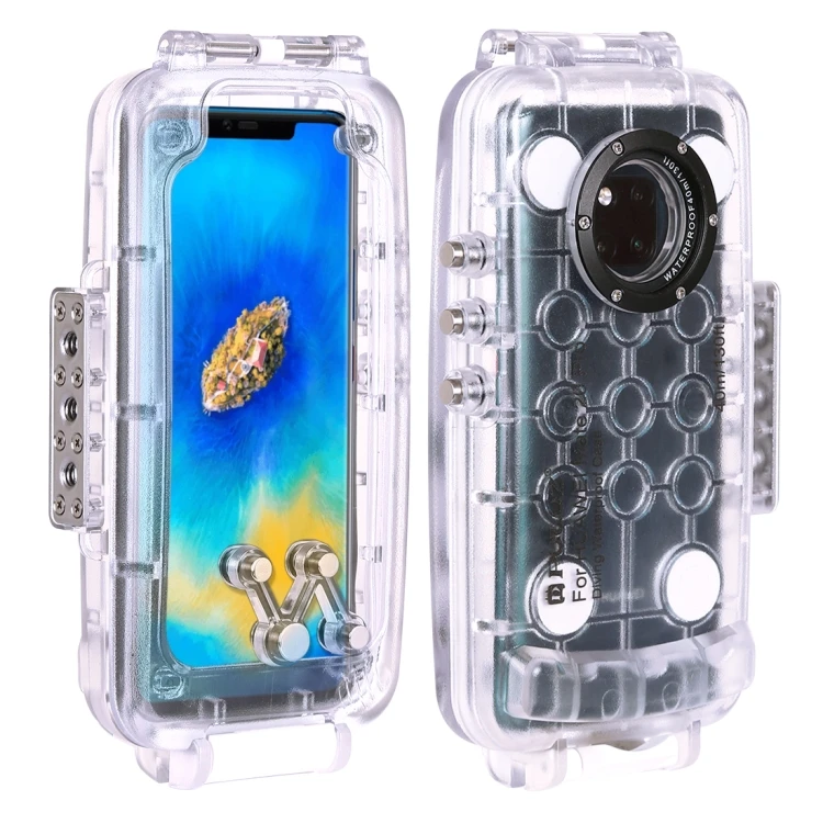 

factory price PULUZ 40m/130ft Waterproof Diving Housing Photo Video Taking Underwater Cover Case for Huawei Mate 20 Pro