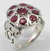 natural ruby gemstone partywear unisex ring 925 sterling silver handmade round shape ring
