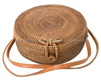 handwoven rattan bag