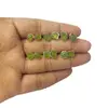Peridot Electroplated Raw Earring Stud