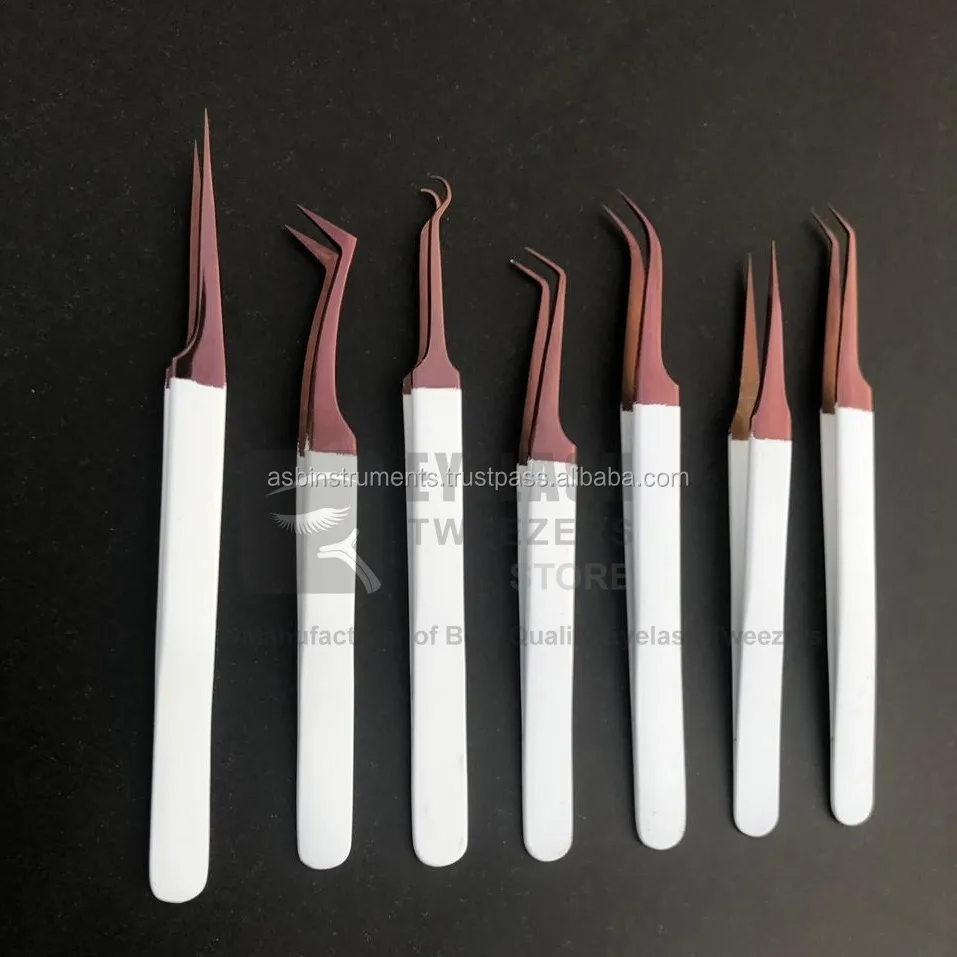 Plasma Black Japanese Stainless Steel Diamond Grip Custom Logo Eyelash