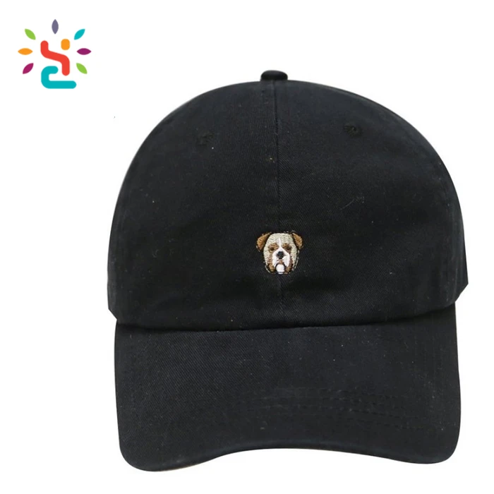 Personalized Dogs Logo Baseball Cap Custom Animal 3d Embroidery Label