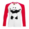 Banksy Panda Mens Long Sleeve T Shirts Baseball Urban full sleeve t shirts