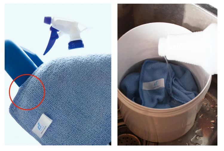 Wholesale Commercial Bleach Resistant All Purpose Streak Free Color Coded Microfiber Dust