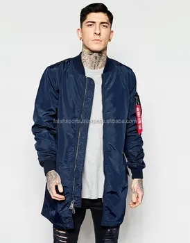 long bomber jacket with hood