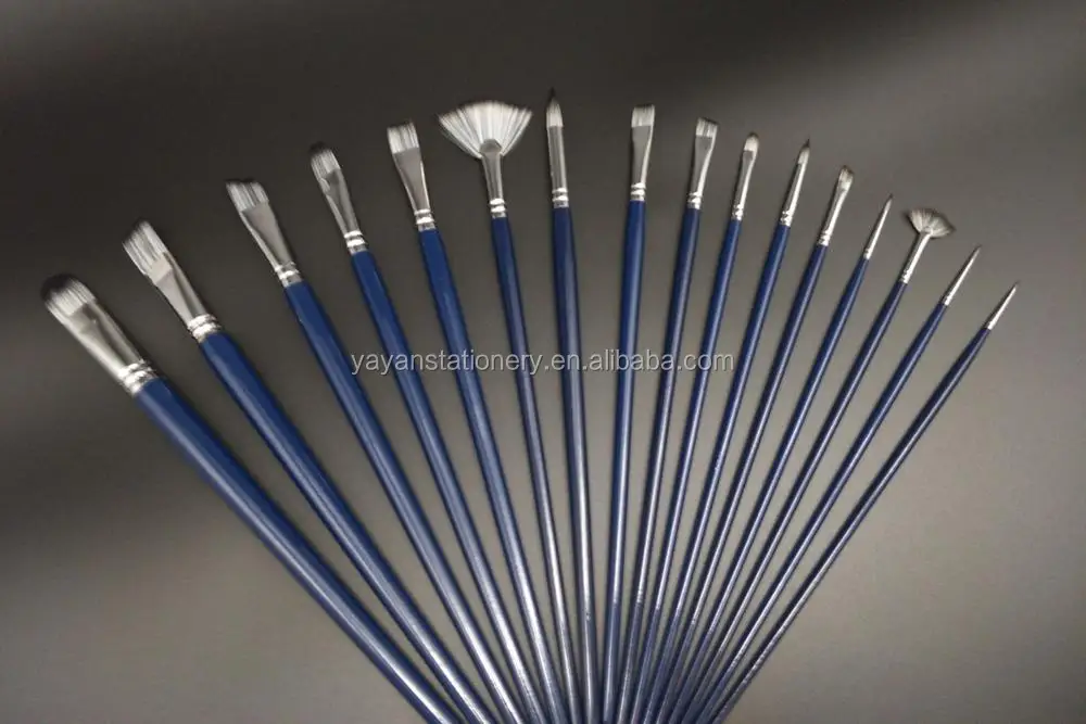 16pcs High Quality Multi Color Korea Synthetic Nylon Artist Paint