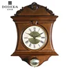 wooden vintage decorative pendulum quartz wall clock
