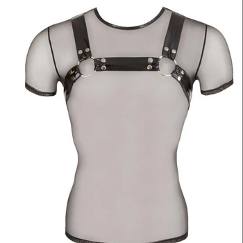 Men S Transparent T Shirt With Harness On The Chest In Wetlook