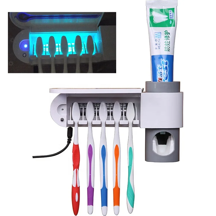 

Free Shipping Intelligent Induction Toothbrush Sanitizer Pods Solar Electric Toothbrush Holder UV Toothbrush Sterilizer, White