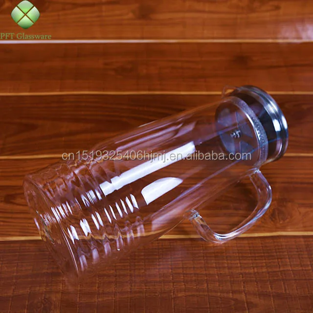 Wholesale Chape Pure Handmade Big Volume Glass Water Bottle Crystal Decanter With Metal Cap.JPG