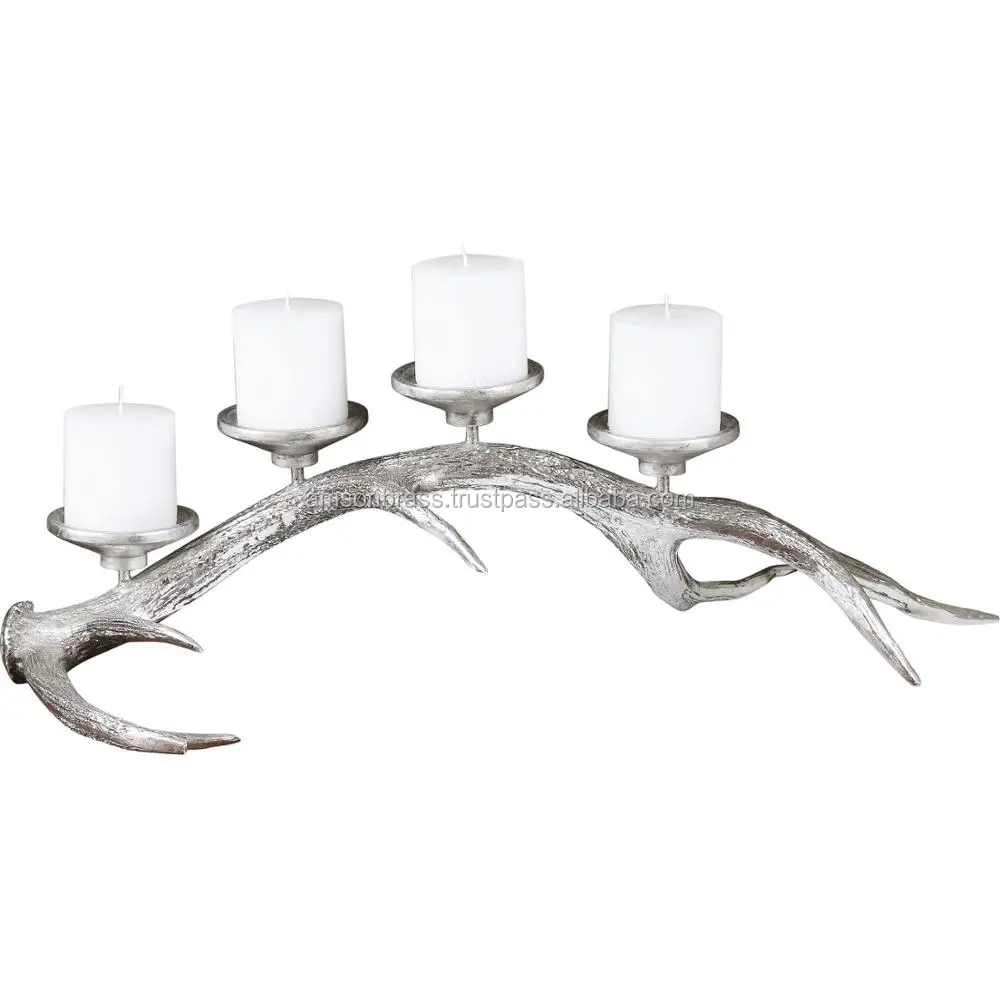Silver Stag Vintage Antler Candelabra In Aluminium Material Buy Silver Stag Vintage Antler
