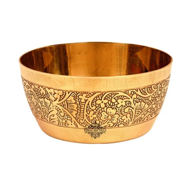印度艺术别墅黄铜浮雕碗餐具