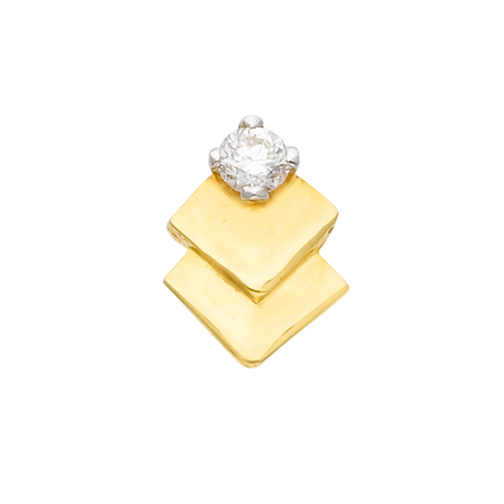 18kt Yellow Gold Diamond Nose Pin Designs