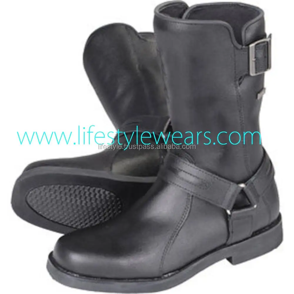 Red Motorcycle Boots Motorcycle Police Boots Mens Leather Motorcycle