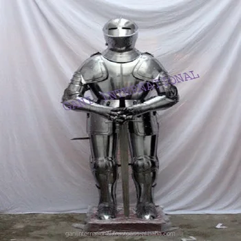 Medieval Knight Suit Of Armor Combat Full Body Armour Suit With Stand , Buy Decorative Suit Of Armor,Full Body Armor For Sale,Medieval Knight Suit
