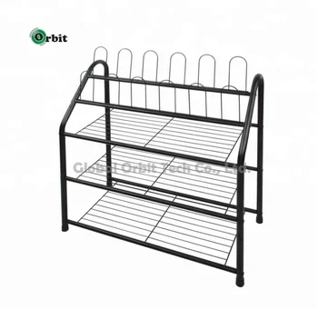 Collapsible Double Metal Shoes Shelf Shoe Organizer Rack Buy Penyimpanan Sepatu Sepatu Logam Berdiri Sandal Berdiri Product On Alibaba Com