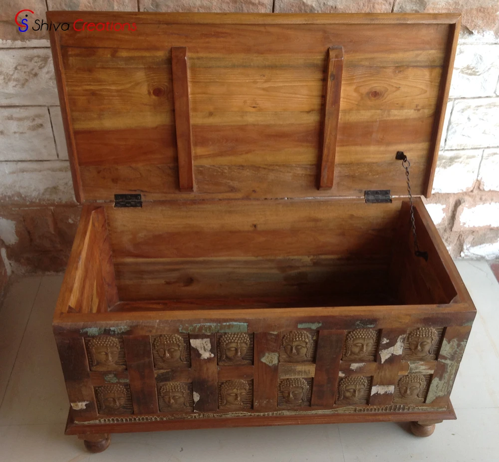 Reclaimed Rustic Retro Storage Wood Trunk Chest Blanket Box Buy Reclaimed Wood Trunk