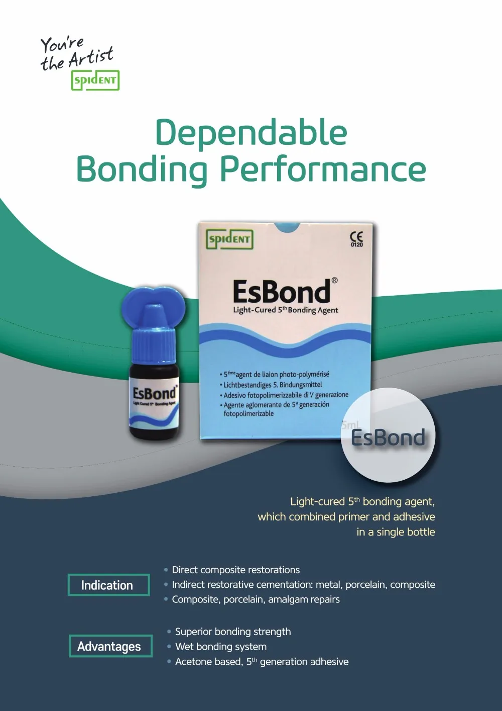 Dental Light Cured Bonding Agent Of 5th Generation With Accessories