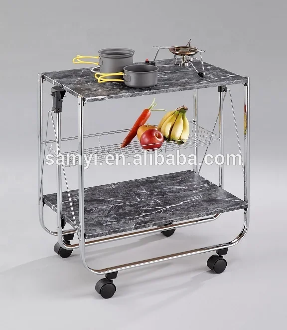 
Folding Kitchen Trolley Cart 