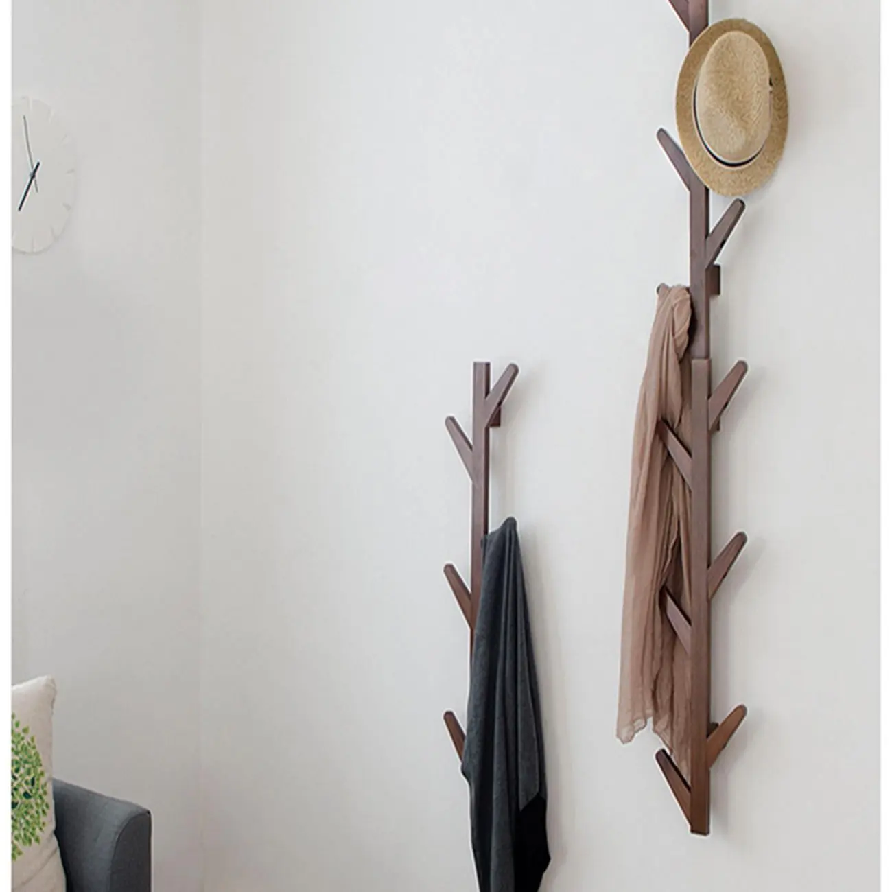 Buy donfohy foyer entrance decorative wall mount shelf wall coat rack ...
