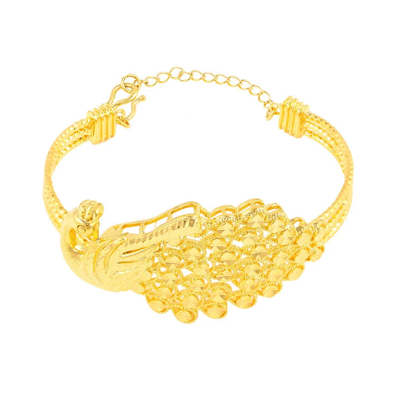 

xuping jewelry 24k gold plated phoenix brass bangle bracelet for women