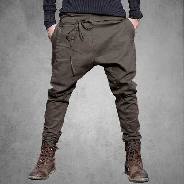 Custom Oem Soft Joggers Dropped Crotch Sweatpants Stacked High Quality