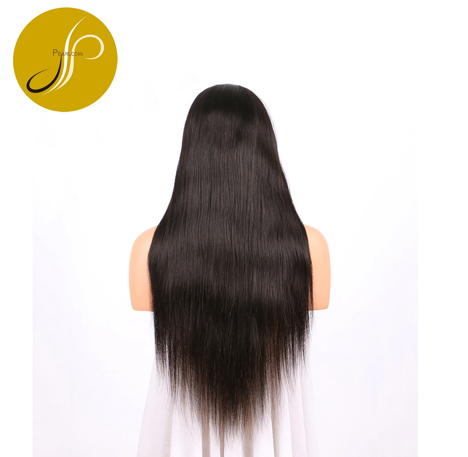 

Pearlcoin Hot Selling Long Length Remy Virgin Human Hair Solid Color Straight Full Lace Wig 150% Wholesale