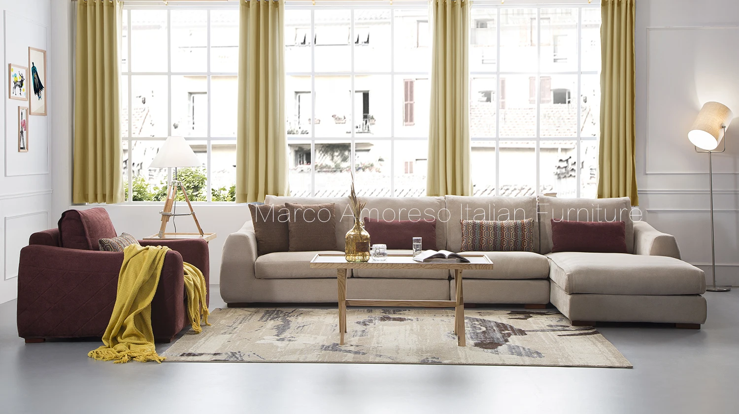 Living Room Down Feather Filling Sofa Sectional Corner Sofa Covers