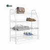 4 Tier Vinyl Coated Wire White Shoe Rack Storage Stand Organizer Shelf Boot Tidy