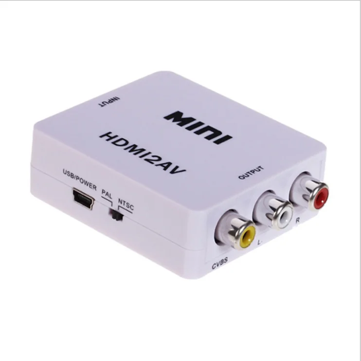HDMI2AV HDMI TO AV mini converter hdmi to CVBS+L+R converter supports 1080p