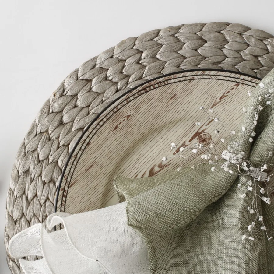 Handmade Placemat Natural Water Hyacinth Charger Plates Latest