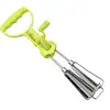 Hand Driven Portable Mixer Plastic Stainless Seel Egg Tools Whisk Manual Double Rotary Egg Beater Blender for Baking